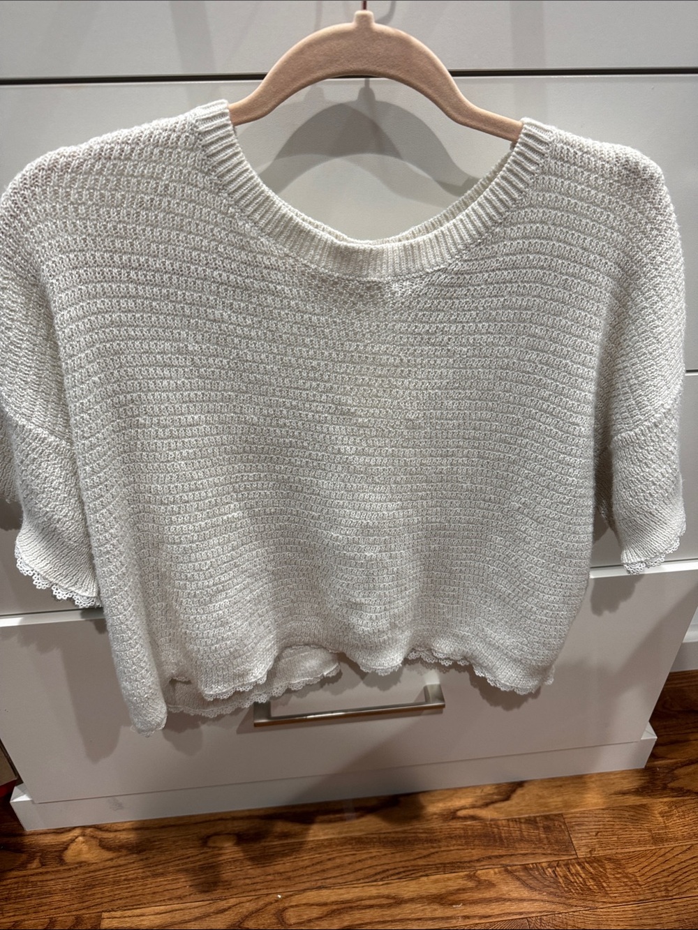 Altar'd State Cream Scoop Neck Knit Sweater